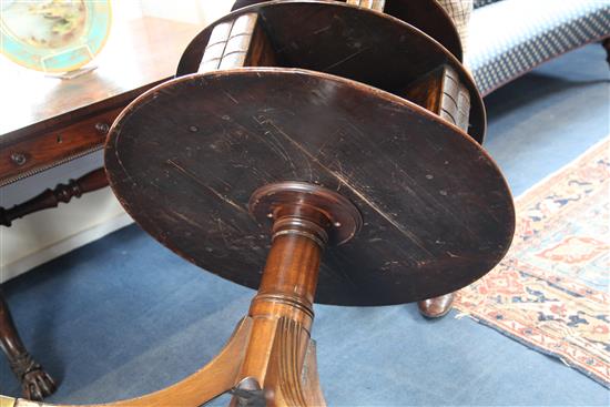 A George III mahogany revolving bookcase, c.1810, H.4ft Diam.2ft 11in.